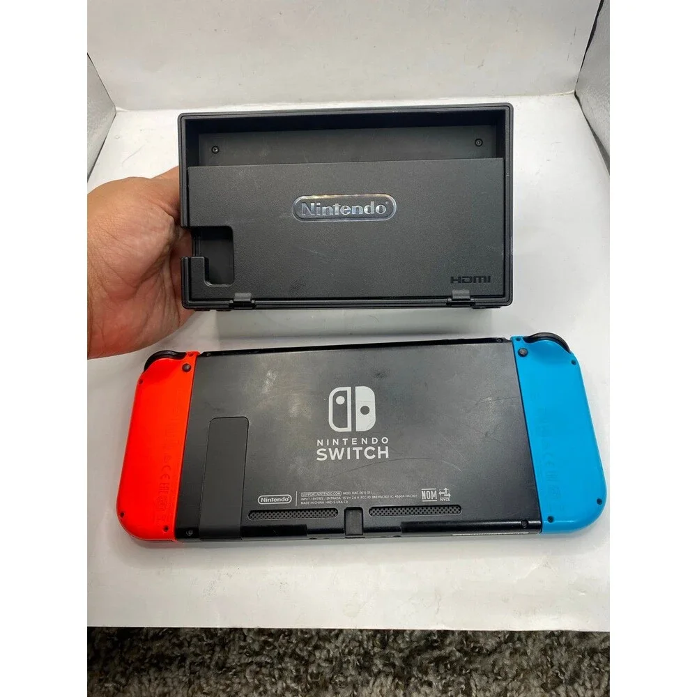 Nintendo Switch 1 neon Red Blue 32GB Handheld Console + Dock Complete In Box